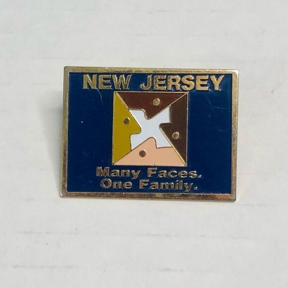 new jersey many faces one family collector lapel pin - Picture 1 of 5